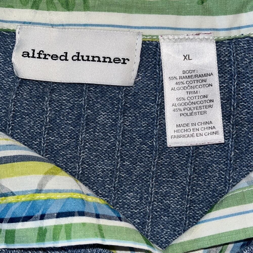 Alfred Dunner V-neck Rib Knit Granny Sweater with Collar-XL - Picture 4 of 4